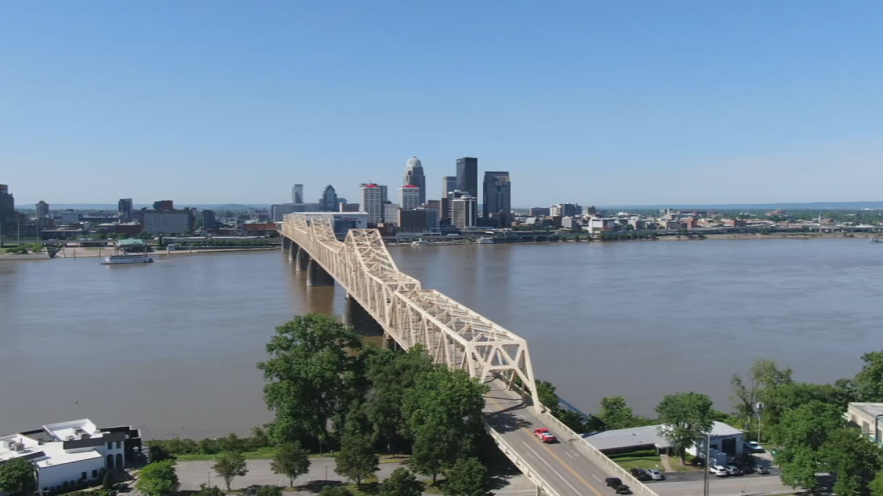 Clark Memorial Bridge Aerial View